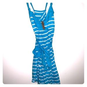 hollister blue and white dress